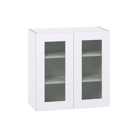 J Collection Wallace Painted Warm White Shaker Assembled Wall Kitchen