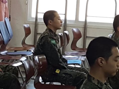 First exo's members who enlists in the military, xiumin. First Photos Of EXO's Xiumin Serving In The Military Surfaces