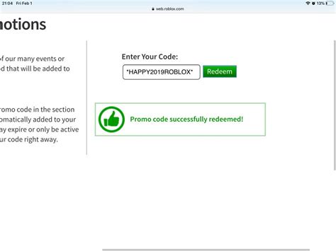 Roblox Promo Code Redeem Not Expired