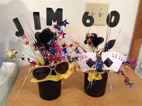 Jim's 60th Birthday Centerpieces Diy 60th Birthday Decorations, 60th