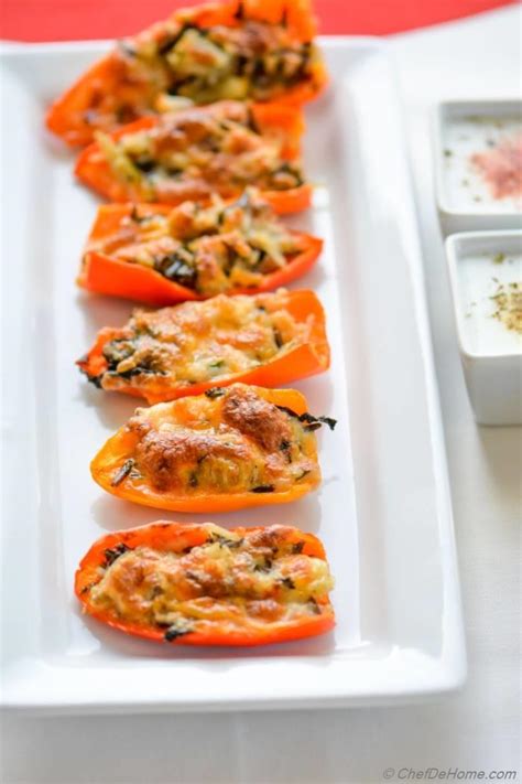 Leftover Stuffing Stuffed Sweet Peppers With Two Kinds Buttermilk Dips
