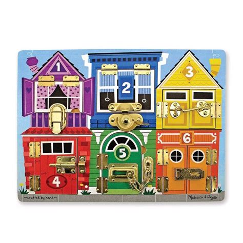 Melissa And Doug Latches Board Puzzle Latch Board Toddler Activity