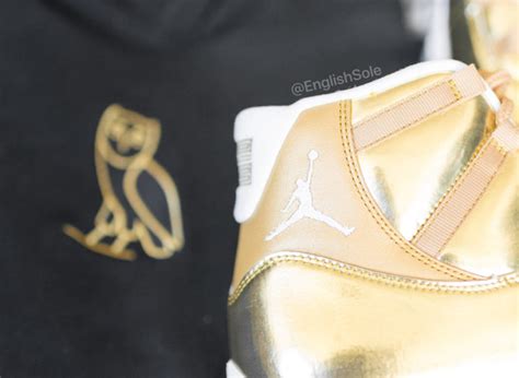 Air Jordan 11 Ovo Gold Sample Sneaker Bar Detroit
