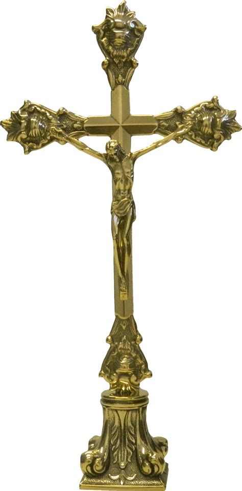 Baroque Altar Cross Golden Color Plated Brabanderes