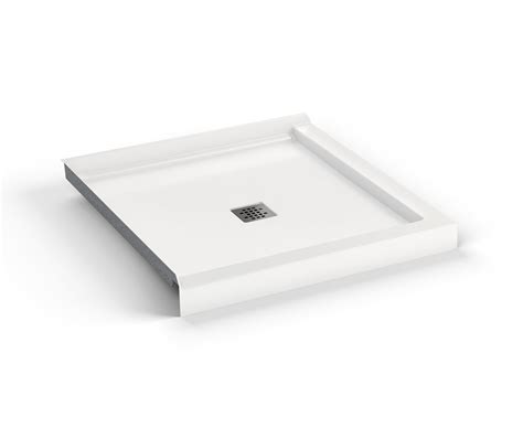 B3x 3636 Acrylic Corner Left Or Right Shower Base With Center Drain In