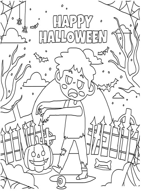 Coloring Pages Happy Halloween Free Printable Coloring Pages