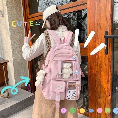 2022 New Korean Kawaii Backpack Korean Backpackanime Ita Etsy