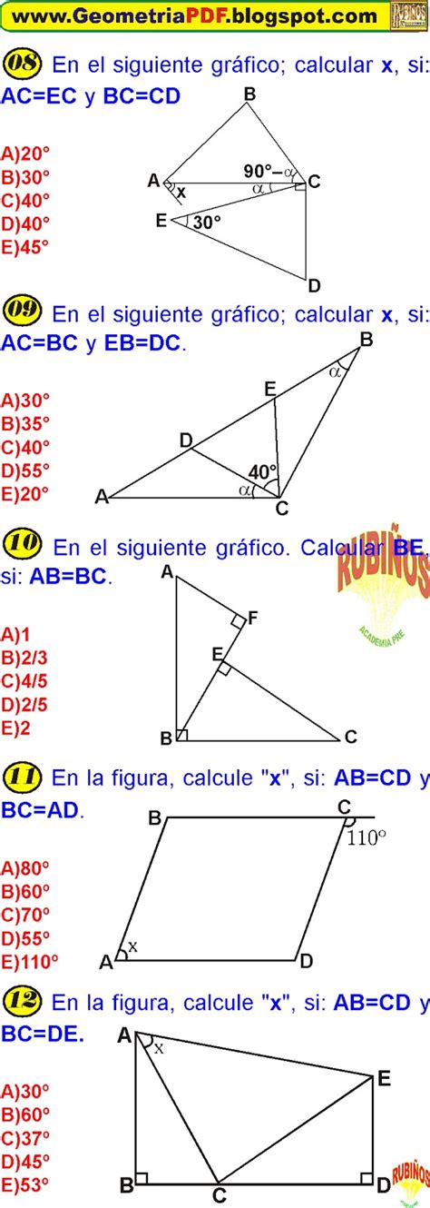 CONGRUENCIA DE TRIÁNGULOS EJERCICIOS RESUELTOS PDF