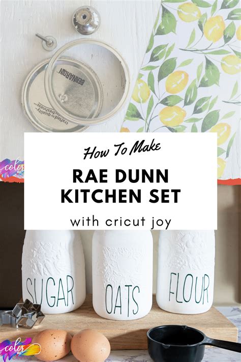 Rae Dunn Inspired Kitchen Set With The Cricut Decoupage Decor Cricut