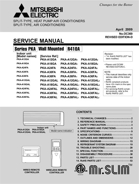 Thank you for purchasing a mitsubishi heavy industries, ltd. Step Right Up Appliance Service Manuals