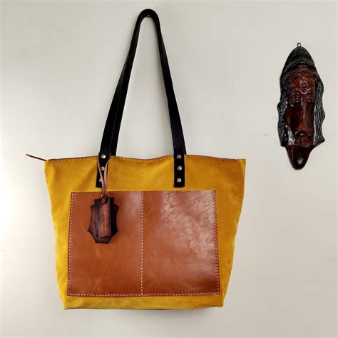 Brown Suede Leather Tote Bag For Women Slouchy Leather Handbag