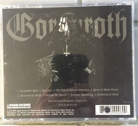 Gorgoroth True Norwegian Black Metal Cd Live In Grieghallen Sweden Infernus Ebay