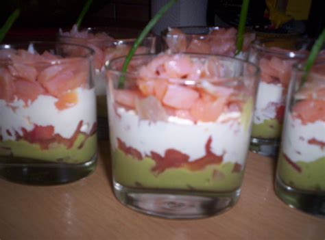 250 g de farine, 50 cl de lait, 3 oeufs. Verrine de crevettes et d'avocat - Centerblog