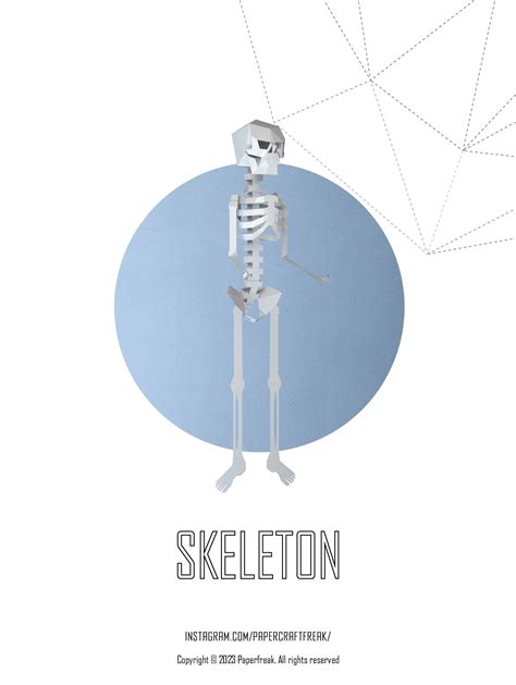 Papercraft 3d Skeleton Scull And Bones Halloween Party Decor Etsy