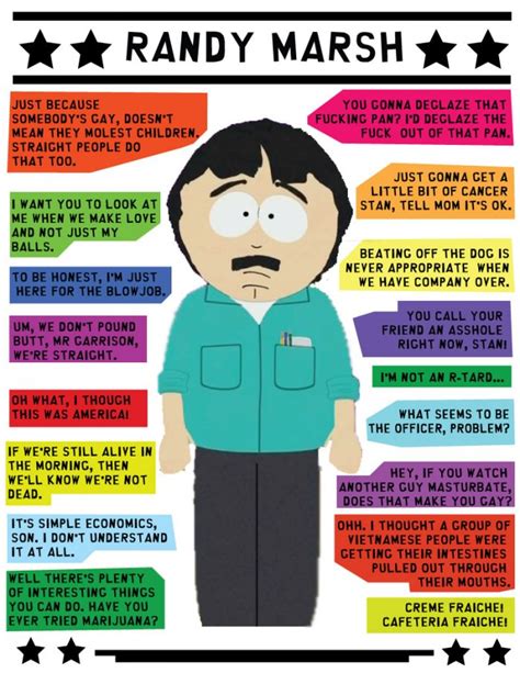 If you are looking for jokes that can brighten up your day and ease the loneliness that you are feeling right now, we have gathered the funniest collection of jokes that will surely cheer you up. RANDY MARSH JUST BECAUSE SOMEBODY'S CAY, DOESN'T MEAN THEY ...