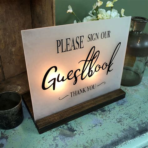 Personalized Acrylic Wedding Sign Custom Wedding Sign Guestbook