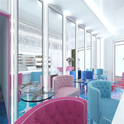 Candy Shades In The Interior Of A Beauty Salon Maria Green Interior