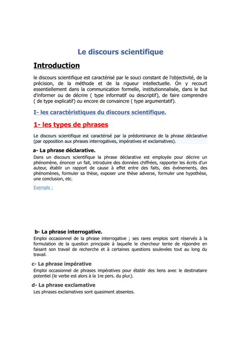 1.Lediscoursscientifique