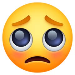 Seeking for free emoji faces png images? Pleading Face Emoji 🥺
