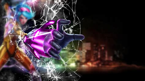 Free Download Hd Wallpaper Broken Glass League Of Legends Vi Purple Fragility Close Up