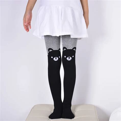 Spring Autumn Girls Cartoon Cat Cute Pantyhose Kids Cotton Pantyhose