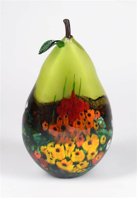 Landscape Series Green Pear By Shawn Messenger Art Glass Sculpture Artful Home