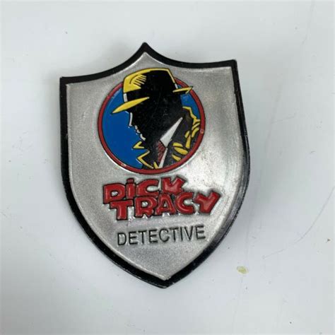 vintage 90s disney dick tracy detective badge pin back ebay