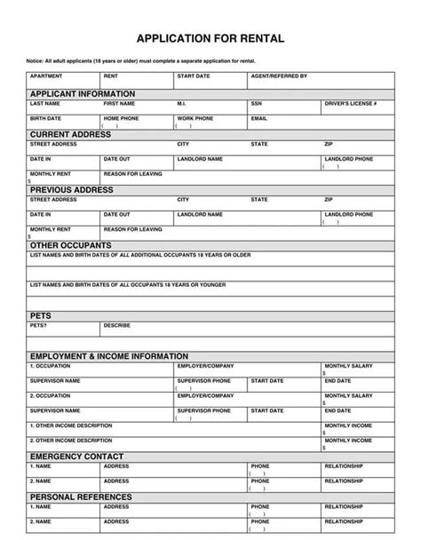 Rent Application Form Alberta Kasennaomhan