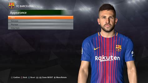 Pes 2017 Jordi Alba Face By Ahmed Tattoo And Facemaker