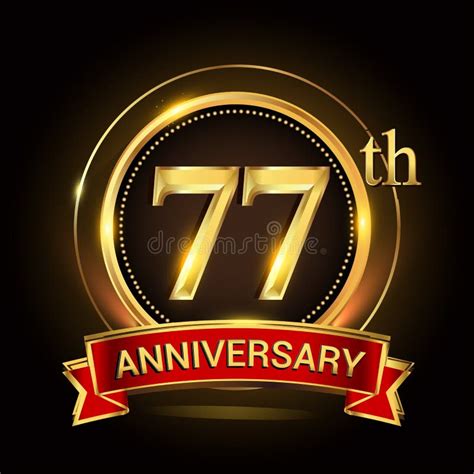77th Silver Anniversary Logo With Laurel Wreath Ribbon And Silver Ring