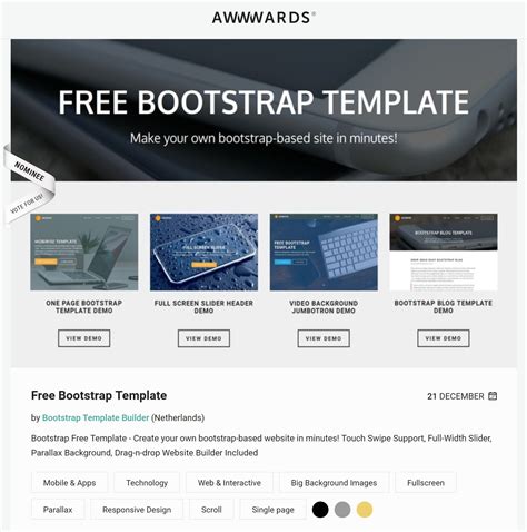 Bootstrap Parallax Website Template Free Download Templates Printable Download
