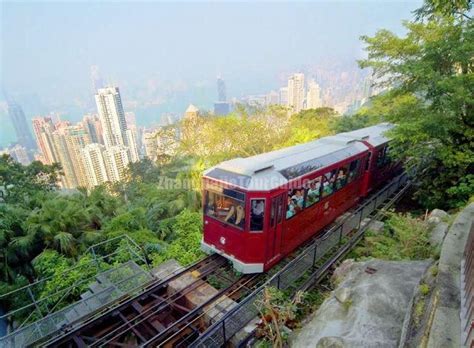 Hong Kong Scenic Train At Victoria Peak