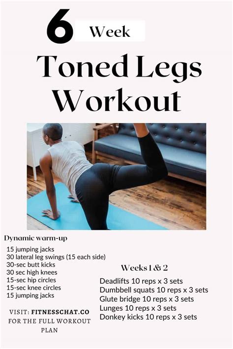Best Toned Legs Workout Ever Week Plan