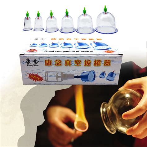 Effective Healthy 12 Cups Medical Vacuum Cupping Suction Therapy Device Body Massager Set In