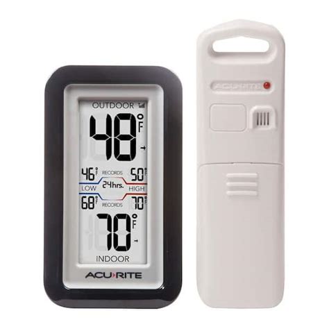 Acurite Digital Thermometer With Indooroutdoor Temperature 02043 The