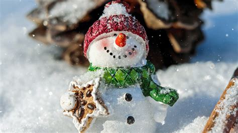 Download 2560x1440 Wallpaper Winter Snowman Funny Holiday Christmas
