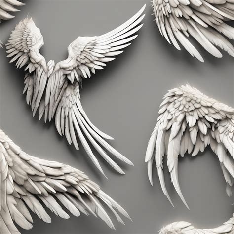 Plantilla de alas de ángel vintage Foto Premium