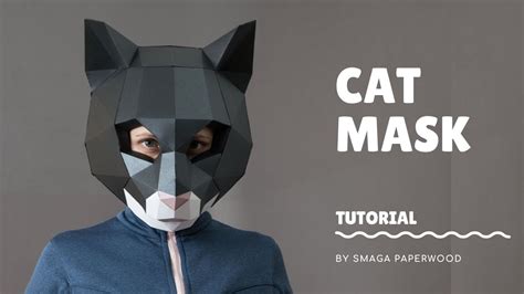 How To Make A Paper Cat Mask By Smagapaperwood Youtube