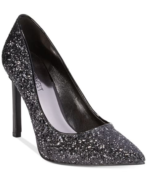 Nine West Tatiana Glitter Pumps In Black Glitter Black Lyst