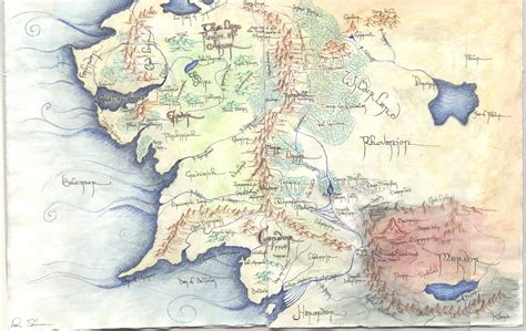 Detailed Middle Earth Map