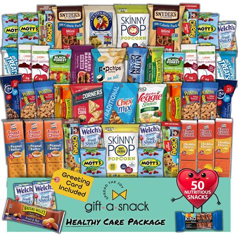 Healthy Snack Box Variety Pack Care Package 50 Count College Student