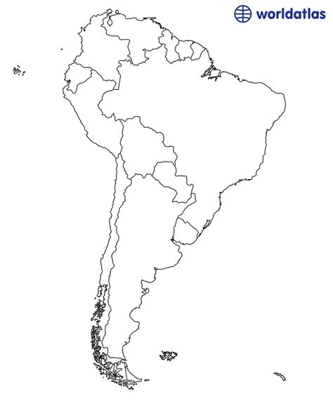 Latin American Map Outline Zip Code Map
