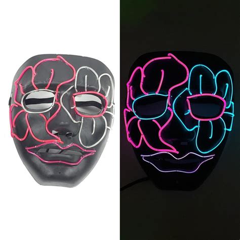 halloween mask led light up party masks the purge election year great funny masks festival