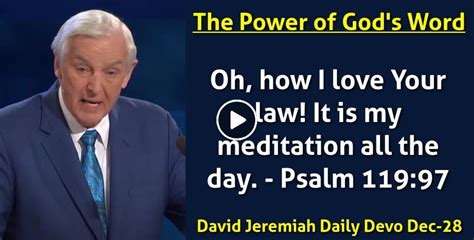 David Jeremiah December 28 2022 Daily Devotional The Power Of Gods