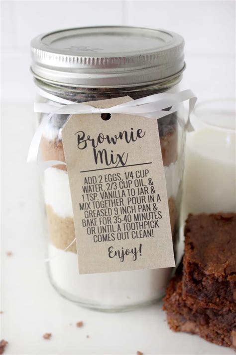 Best Brownie Mix T Idea Recipe Mason Jar Cookie Recipes Mason