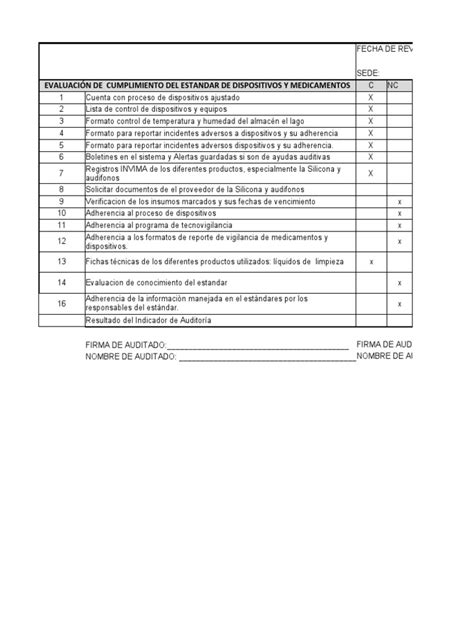 Lista De Chequeo Dispositivos Pdf Auditoría Business