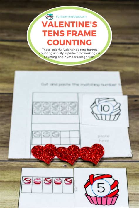 Valentines Tens Frame Worksheets And Cards For Counting