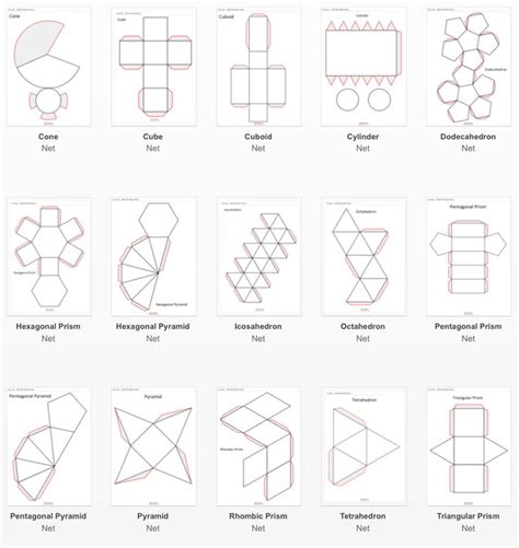 Imprimibles para construir cuerpos geométricos Aprendiendo