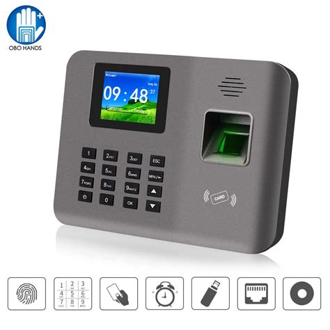 Realand 24inch Biometric Fingerprint Time Attendance Machine Rfid Card
