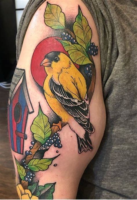 30 Amazing Goldfinch Tattoo With Meanings Body Art Guru